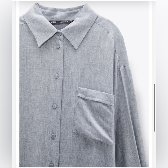 Zara long asymmetric shirt / dress - Picture 4 of 8